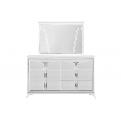 GF - Romo White Mirror With Led
