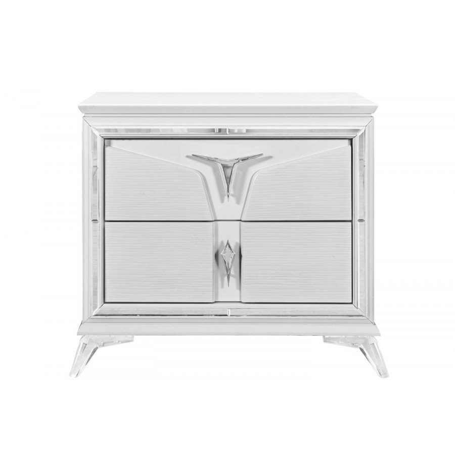 GF - Romo White Nightstand