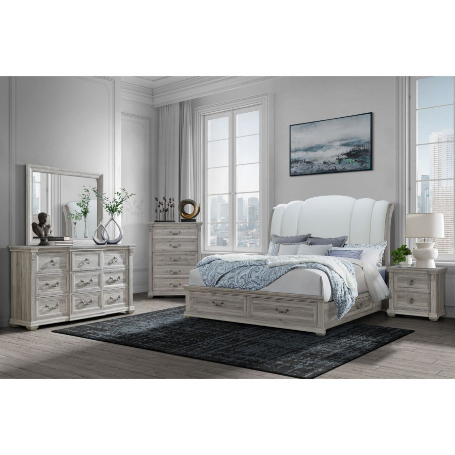 GF Rowan/Tatum Natural Storage Queen Bed Group Storage