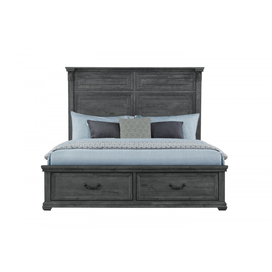GF Gray Rowan/Tatum Storage, Tatum Panel Bed Bed Storage