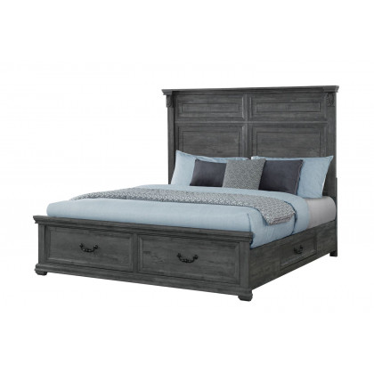 GF Rowan/Tatum Gray, Tatum Panel Bed Bed Group Storage