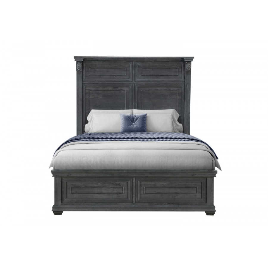GF Rowan/Tatum Gray Non-Storage, Tatum Gray Panel Bed Queen Bed w/Out Storage