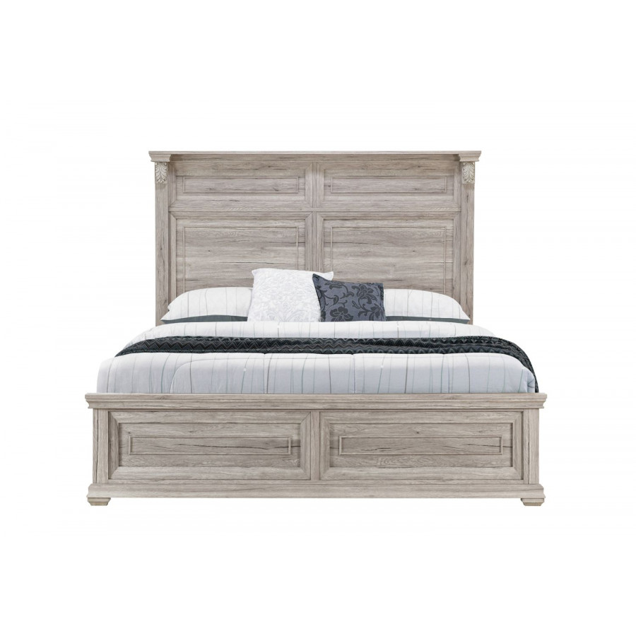 GF Rowan/Tatum Natural Non-Storage, Tatum Natural Panel Bed King Bed w/ Out Storage