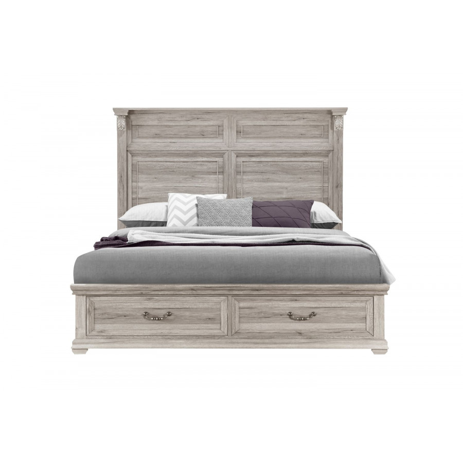 GF Rowan/Tatum Natural Storage, Tatum Natural Panel Bed Queen Bed Storage