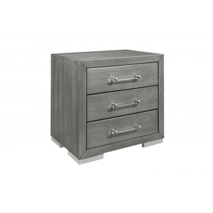 GF - Tiffany Silver Nightstand