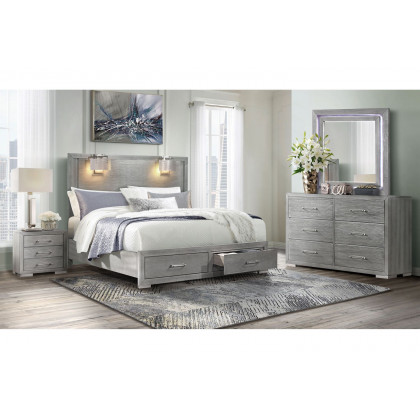 GF - Tiffany Silver Nightstand