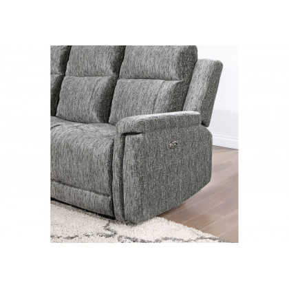 GF - U1797 Dark Gray Power Reclining Sofa/Power Console Reclining Loveseat