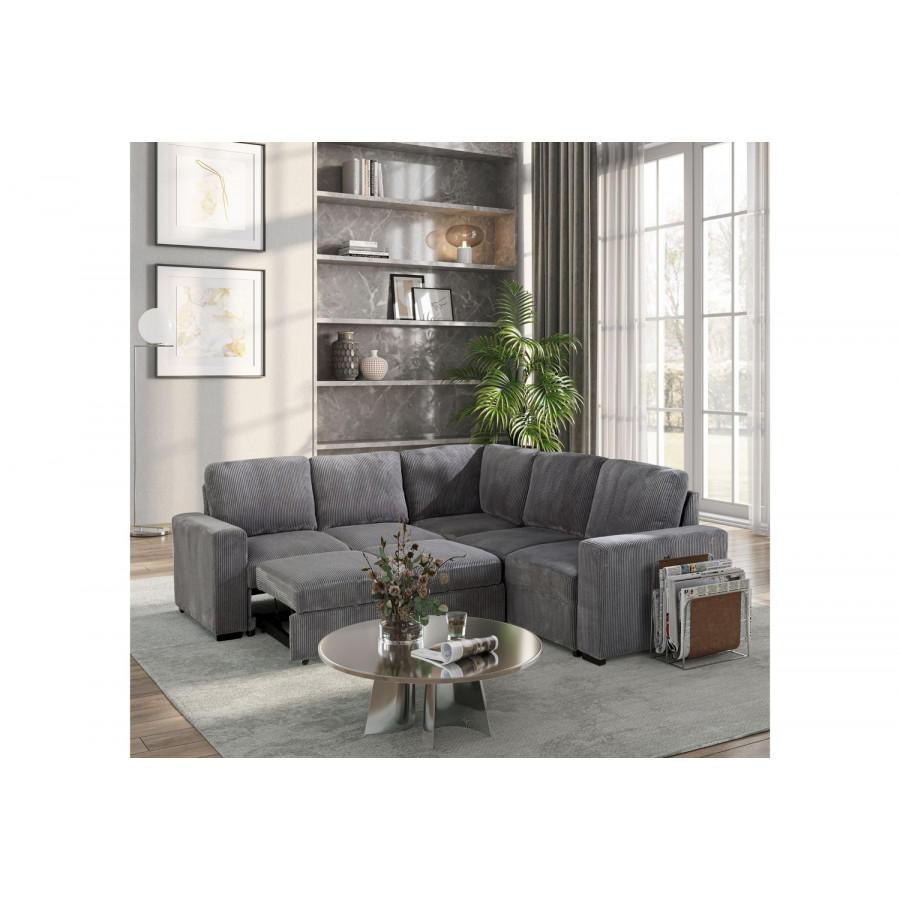 GF U2660 Sectional Without Chaise and With Pull Out Sofa Bed