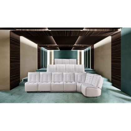 GF U6066 Blanche White Modular 4 Seater Includes 2 Pwr Ar, 2 Ch