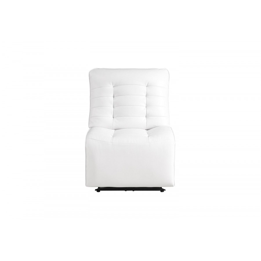 GF U6066 Blanche White Modular Power Armless Recliner