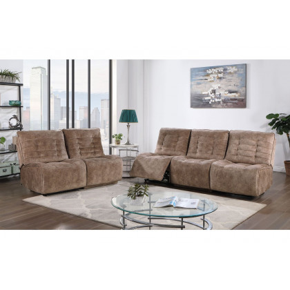GF U6066 Domino Smoke Modular 3 Power Sectional Includes 3 Pwr Ar, 1 W, 1 Ch