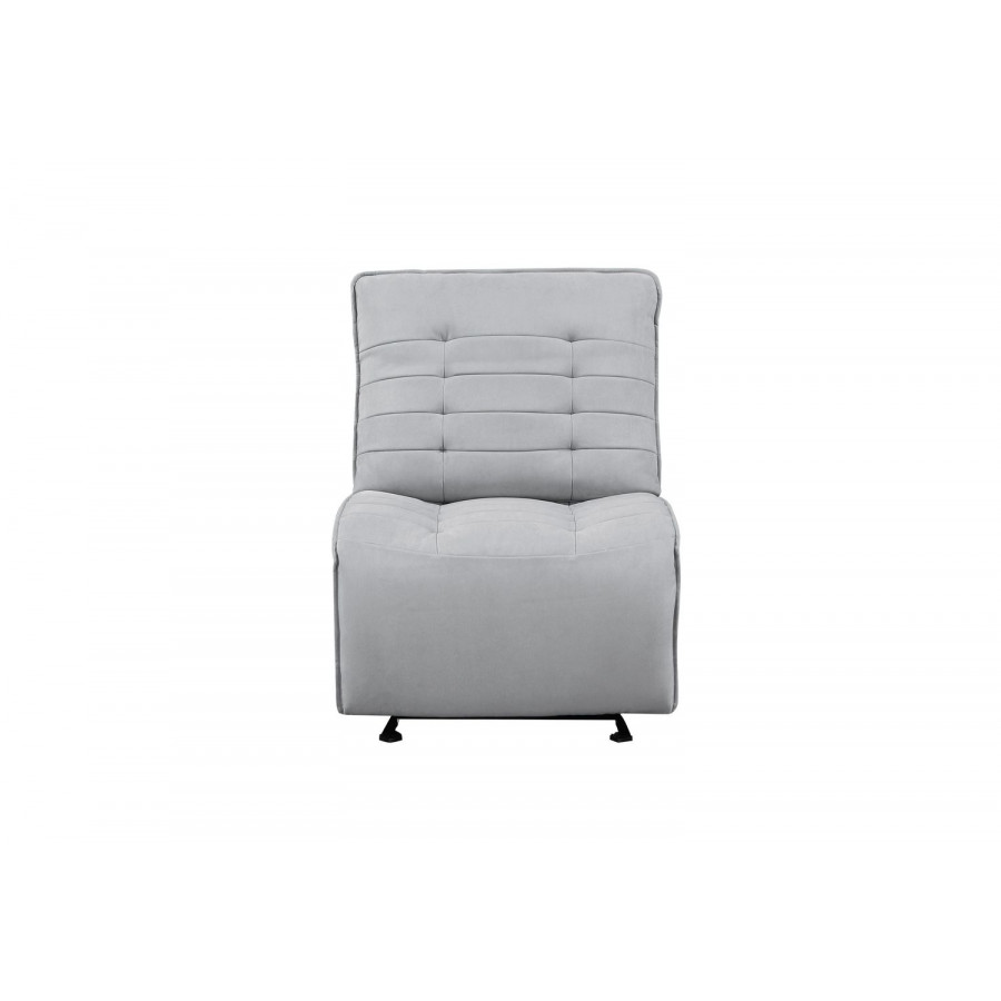 GF U6066 Gray Modular Armless Glider Chair (Can Only Be Placed On Ends Of Sectional Or As Stand Alone)
