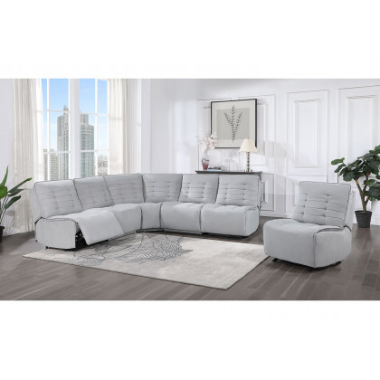 GF U6066 Gray Modular Power Armless Recliner