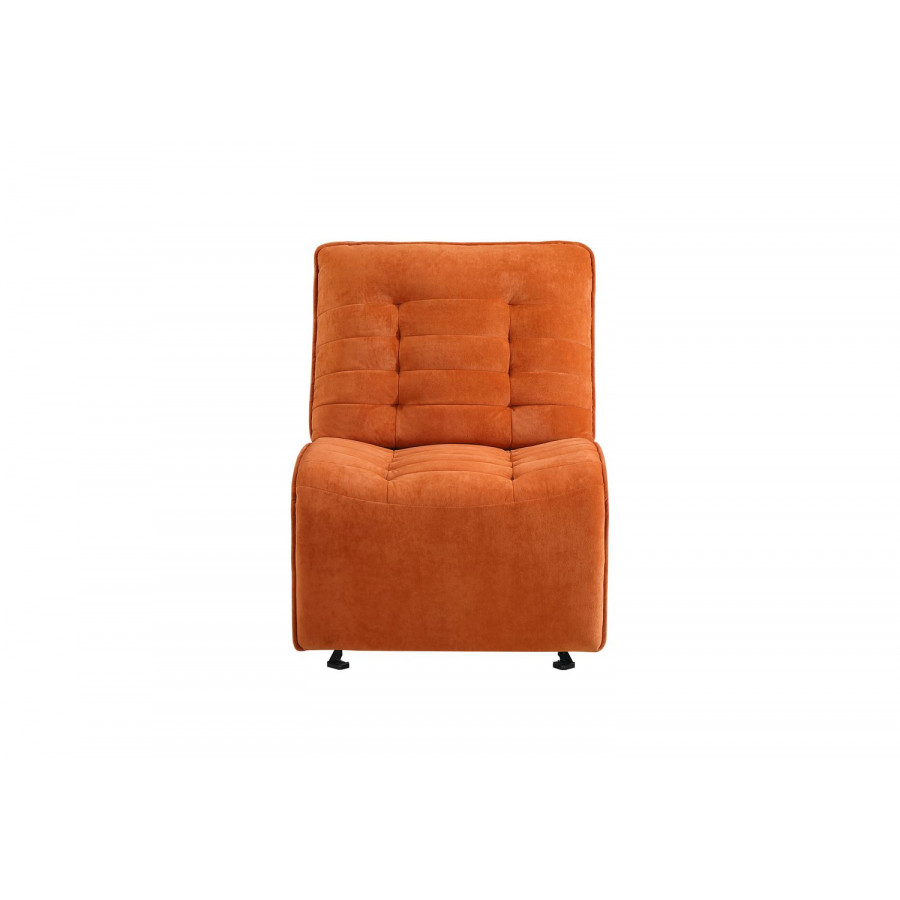 GF U6066 Rust Modular Armless Glider Chair (Can Only Be Placed On Ends Of Sectional Or As Stand Alone)