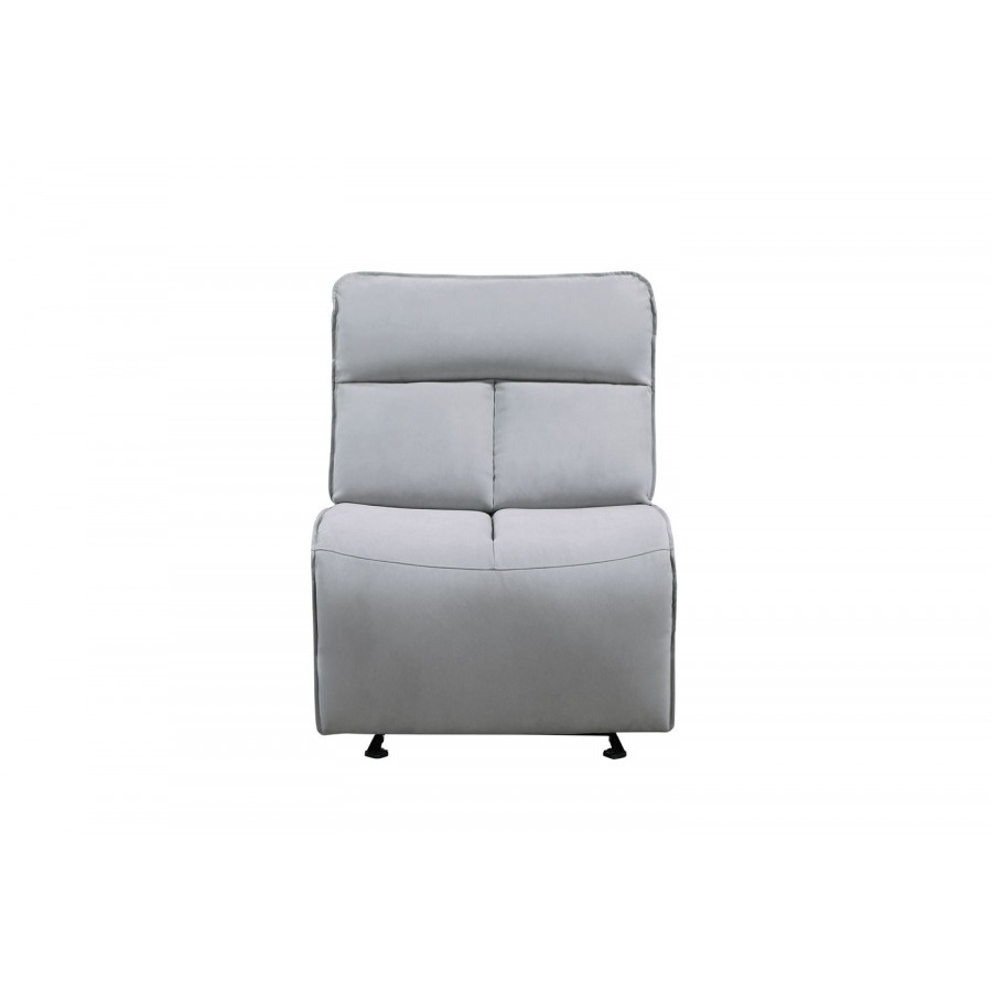 GF U8088 Gray Modular Armless Glider Chair (Can Only Be Placed On Ends Of Sectional Or As Stand Alone)