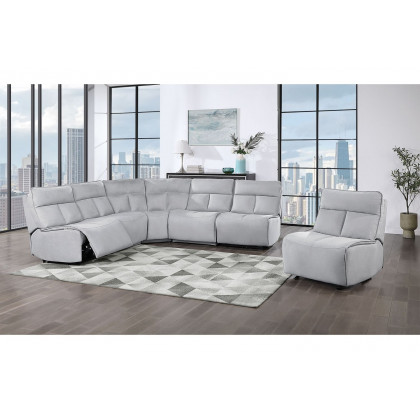 GF U8088 Gray Modular Armless Glider Chair (Can Only Be Placed On Ends Of Sectional Or As Stand Alone)
