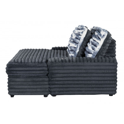 GF U8291 Gray Lounger Sofa w/Usb
