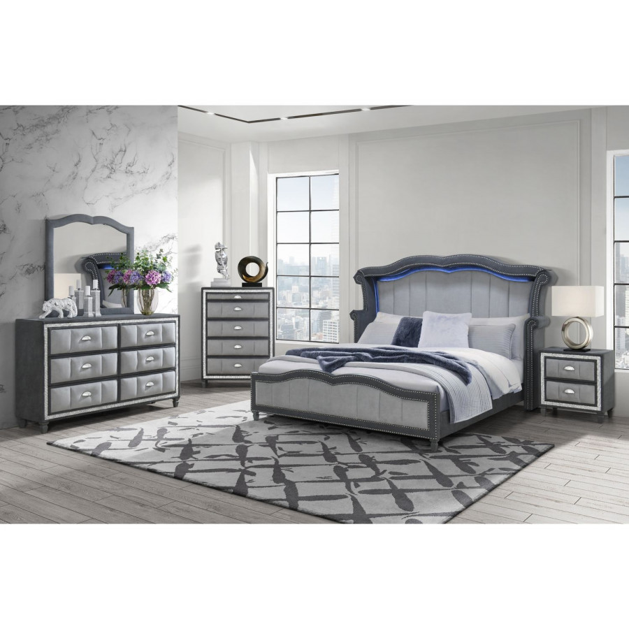GF Vanna Dark Gray Queen Bed Group
