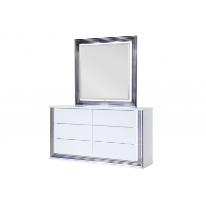 GF Ylime Smooth White Mirror With Led