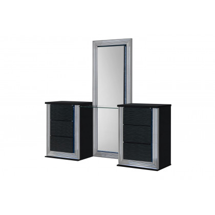 GF - Ylime Wavy Black Vanity With Led