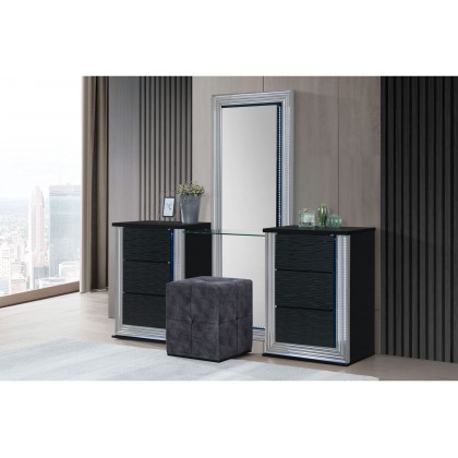GF - Ylime Wavy Black Vanity With Led