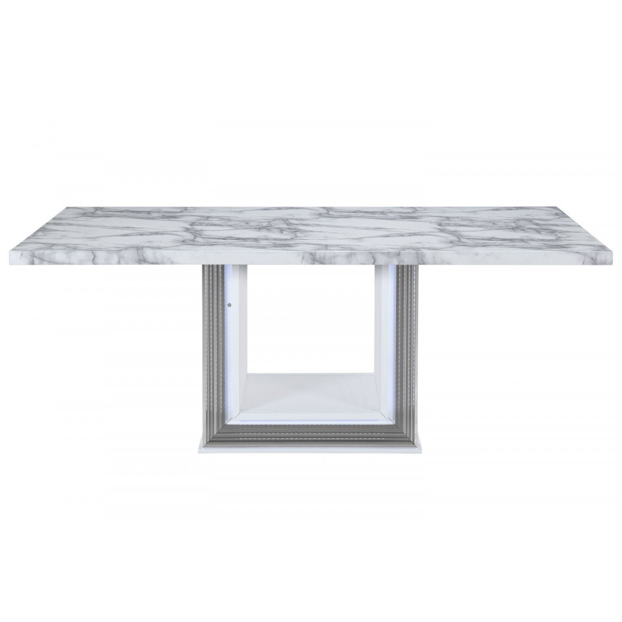 GF - Ylime White Marble Dining Table Dining Table