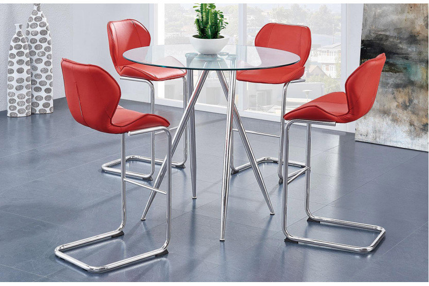 GF™ D1503 Bar Table Set with D1446 Stools - Red