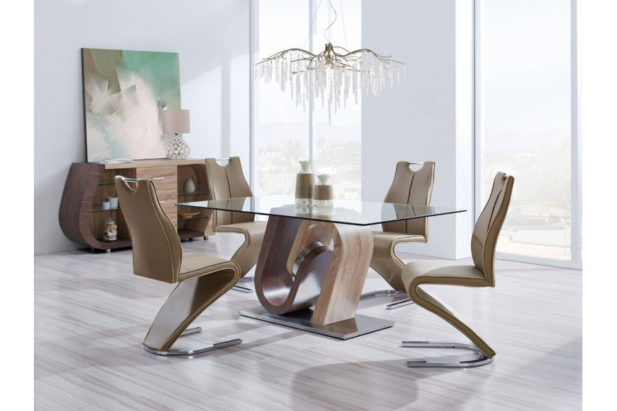 GF™ D4126 Dining Room Set with D4126 Chairs - Brown