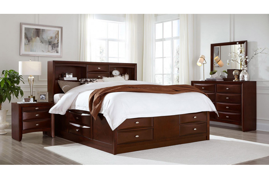 GF™ Linda Bed Group Collection - Merlot, King Size