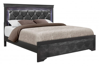 GF™ Pompei Bed - Metallic Gray, Queen Size