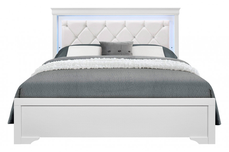 GF™ Pompei Bed - Metallic White, King Size