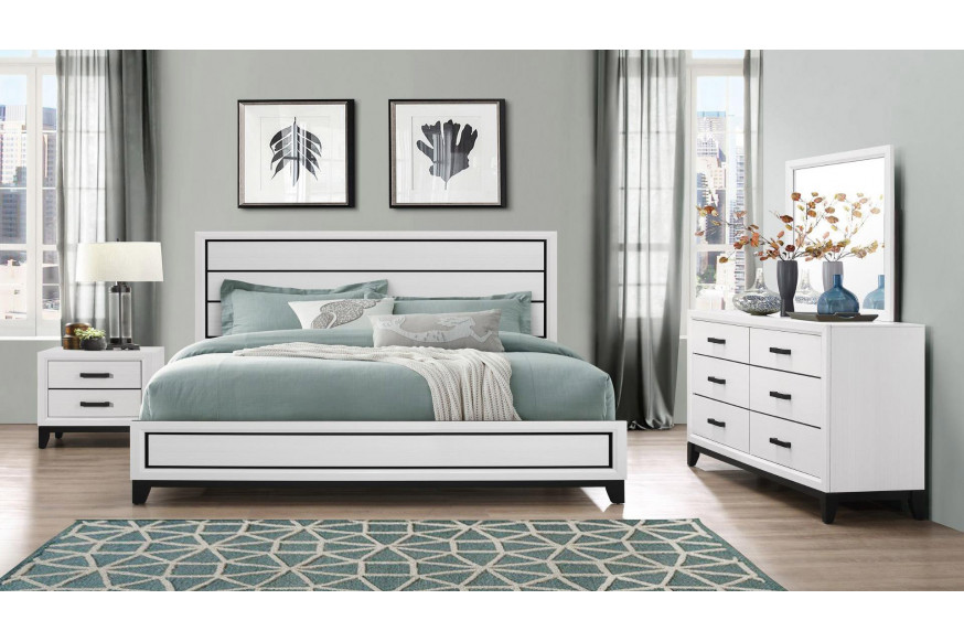 GF™ Kate Bed Group Collection - Foil White, Full Size