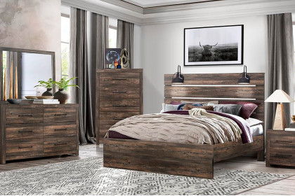 GF™ Linwood Bed Group Collection - Dark Oak, Full Size