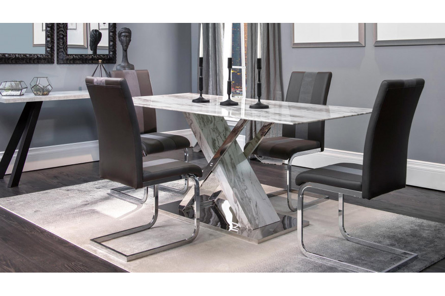 GF™ D1274 Dining Room Set with D915 Chairs - Gray