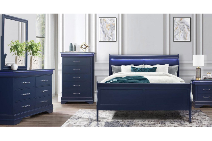 GF™ Charlie Bed Group Collection - Royal Blue, King Size