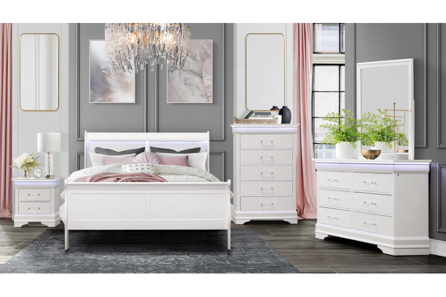 GF™ Charlie Bed Group Collection - White, King Size