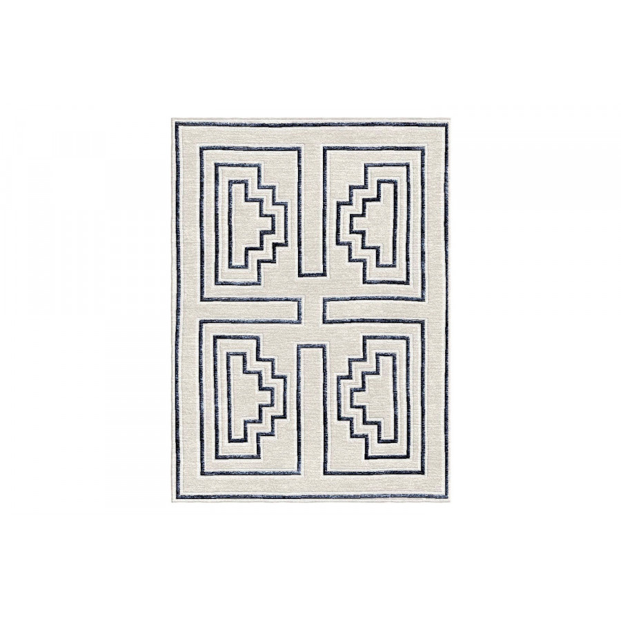Gordian Rugs Labyrinth Modern Rug Cream/Gray - 10" x 14"