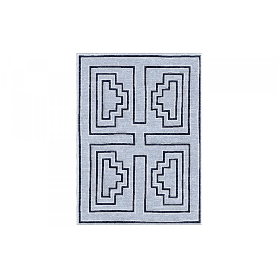 Gordian Rugs Labyrinth Modern Rug Gray - 10" x 14"