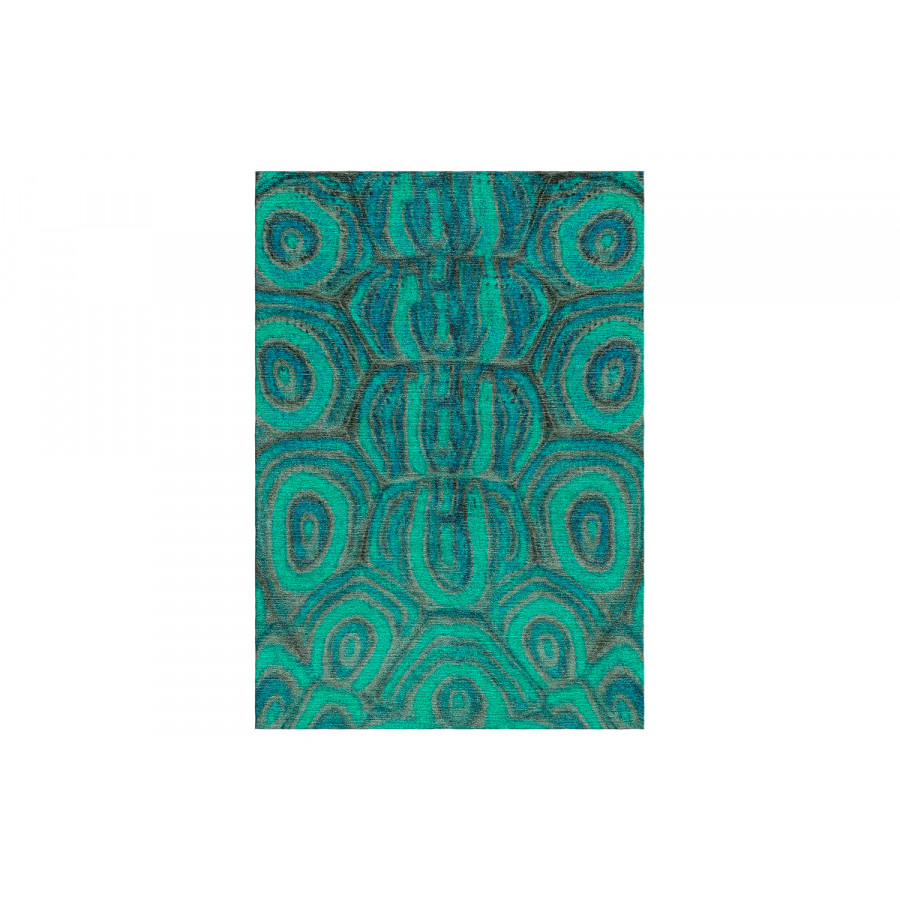Gordian Rugs Aldabra Emerald Green/Turquoise Rug - 8" x 10"