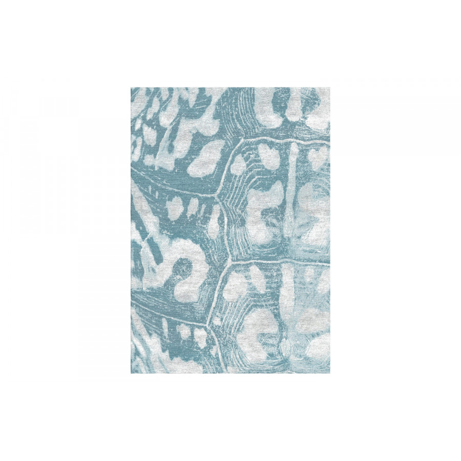 Gordian Rugs Aldabra Sky Blue/Gray Rug - 9" x 12"