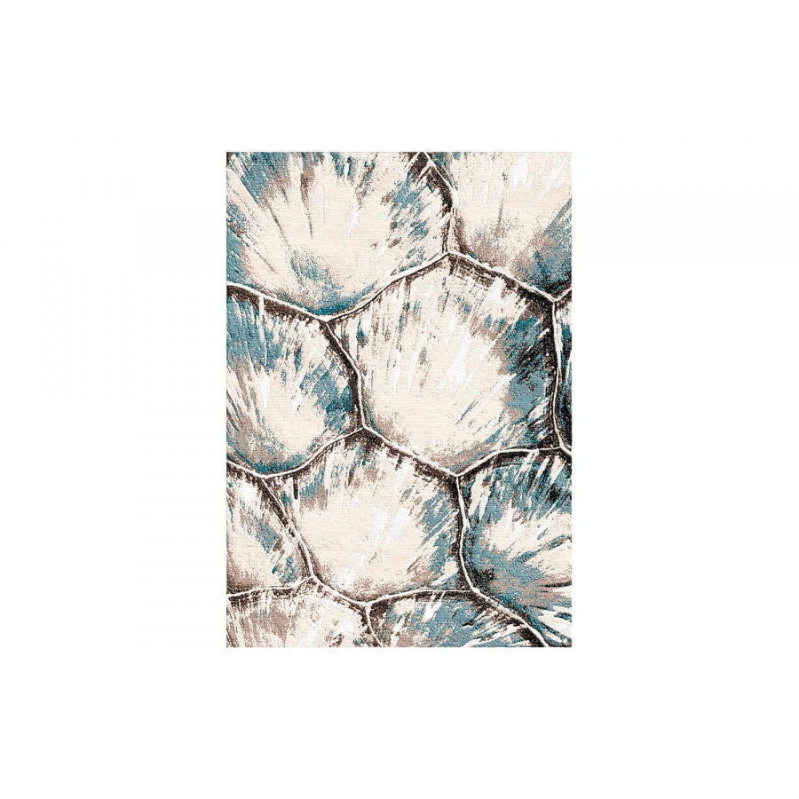 Gordian Rugs Aldabra Teal/Cream Rug - 8" x 10"