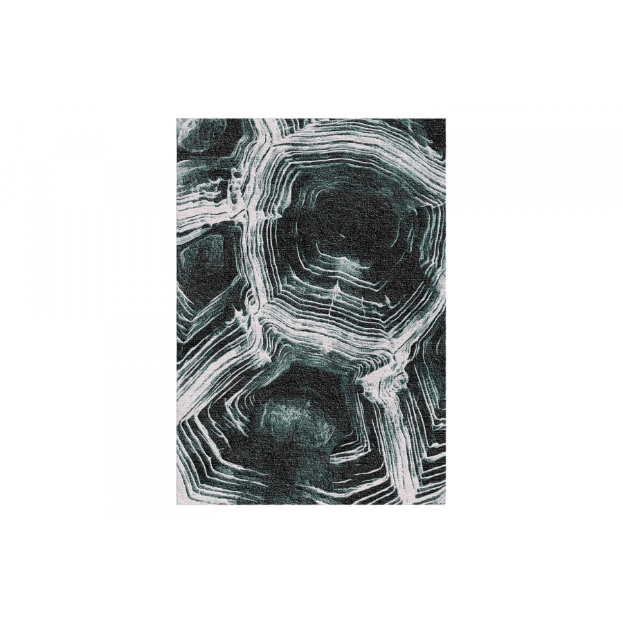 Gordian Rugs Aldabra Dark Green Rug - 5" x 8"