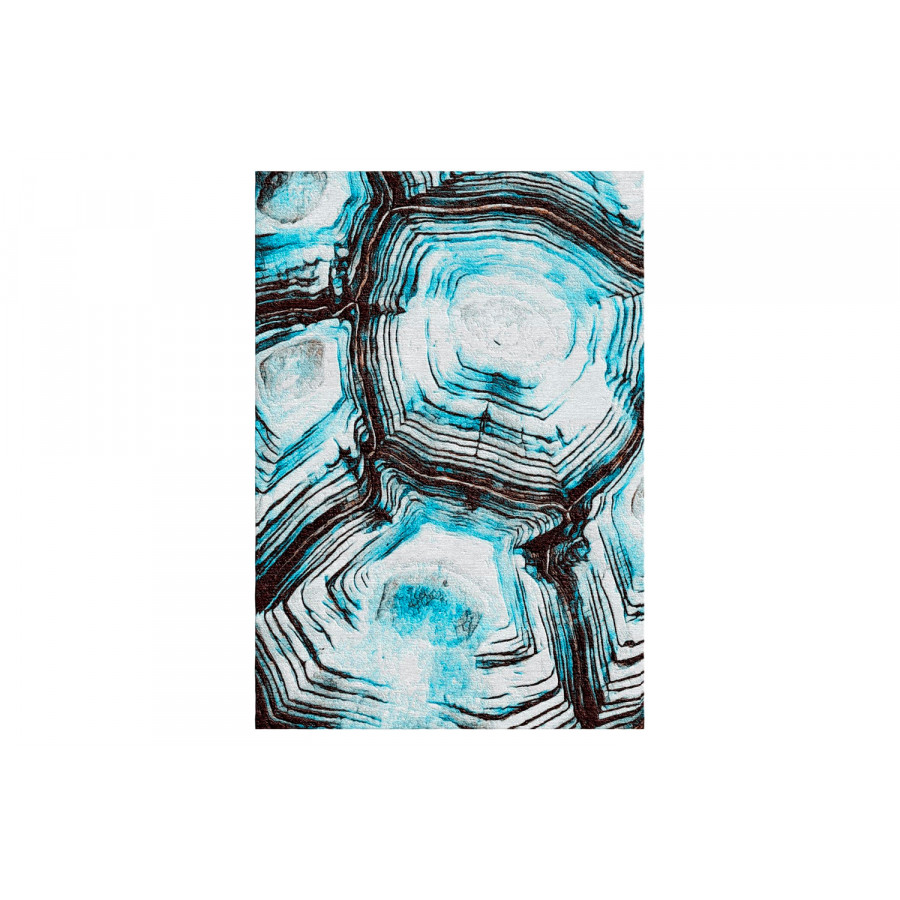 Gordian Rugs - Aldabra Turquoise Blue/White Rug