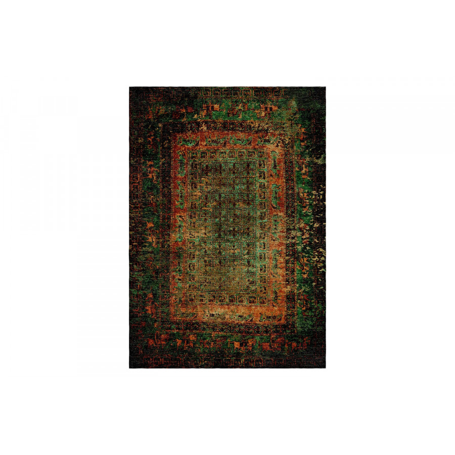 Gordian Rugs Pazyryk Modern Rug 6 - Red/Black/Green/Beige, 8" x 10"