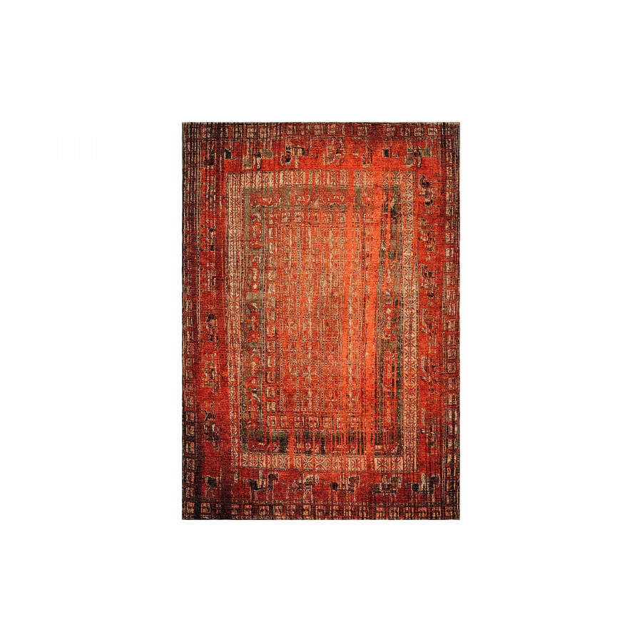 Gordian Rugs Pazyryk Modern Rug 5 - Green/Red/Beige, 10" x 14"