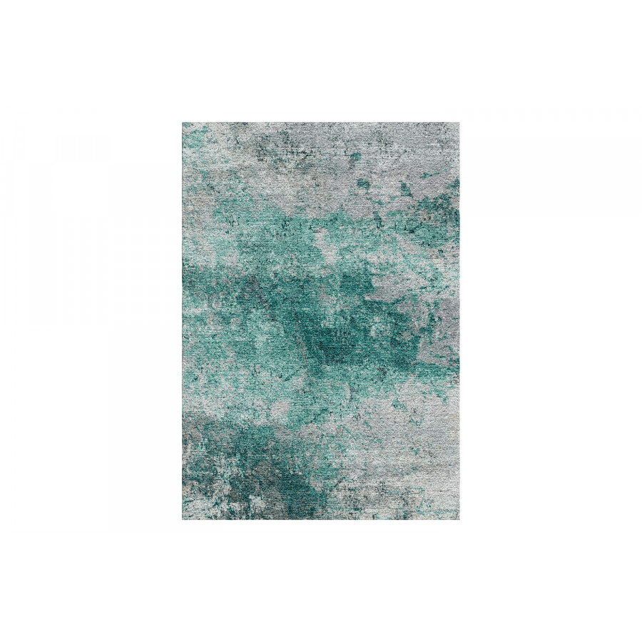 Gordian Rugs Abstract 2 Rug - Green/Gray, 6" x 9"
