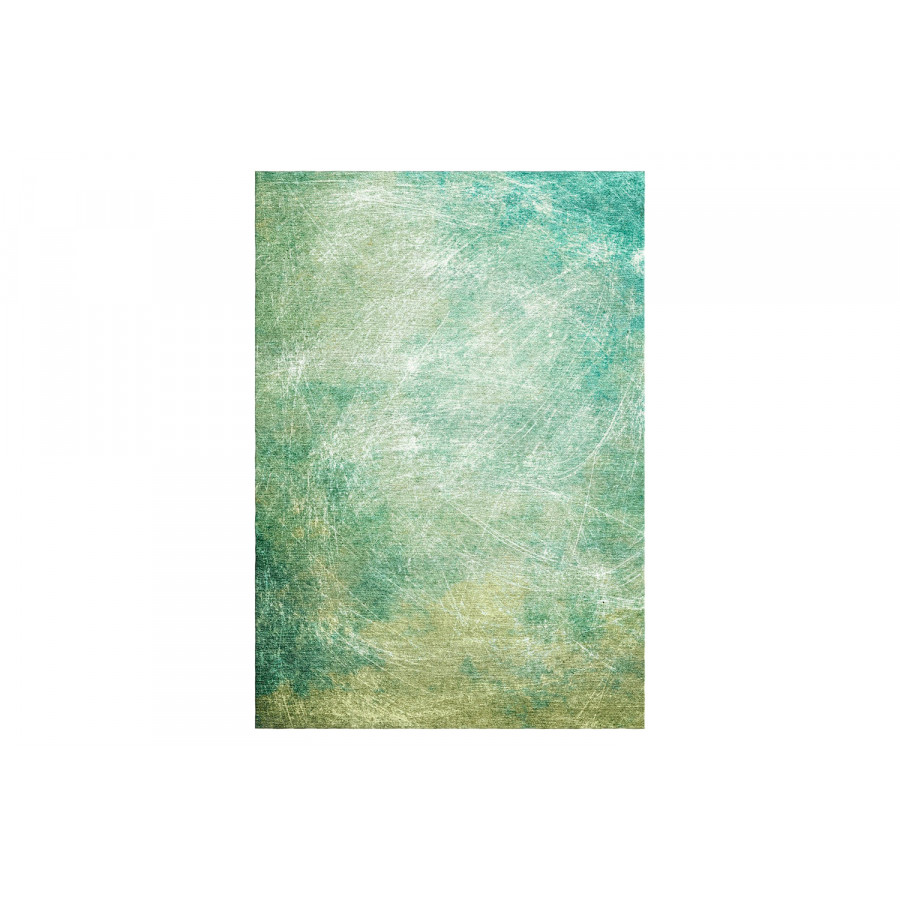 Gordian Rugs Abstract 5 Rug - Multi Color/Green, 9" x 12"