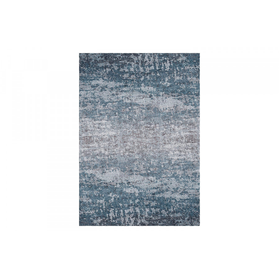 Gordian Rugs Abstract 6 Rug - Teal/Gray, 9" x 12"