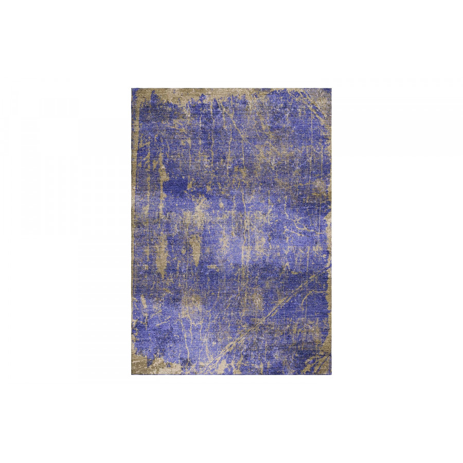 Gordian Rugs Abstract 11 Rug - Copper/Royal Blue, 9" x 12"