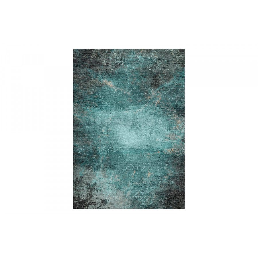 Gordian Rugs Abstract 15 Rug - Blue, 10" x 14"